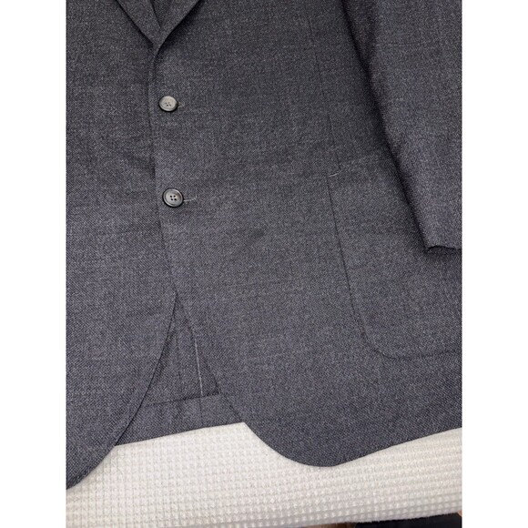 Proper Cloth Summer Sport Coat Men's 56 Tropical Wool Drago Slate Herringbone - Picture 10 of 12